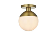 Elegant Lighting - LD6050SG - One Light Flush Mount - Eclipse - Satin Gold and Frosted white