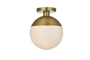 Elegant Lighting - LD6062SG - One Light Flush Mount - Eclipse - Satin Gold and Frosted white