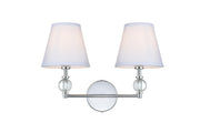 Elegant Lighting - LD7022W15C - Two Light Wall Sconce - Bethany - Chrome and White
