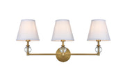Elegant Lighting - LD7023W24SG - Three Light Wall Sconce - Bethany - Satin Gold and White