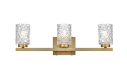 Elegant Lighting - LD7027W24SG - Three Light Wall Sconce - Cassie - Satin Gold and Clear