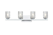 Elegant Lighting - LD7028W32C - Four Light Wall Sconce - Cassie - Chrome and Clear