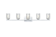 Elegant Lighting - LD7029W41C - Five Light Wall Sconce - Cassie - Chrome and Clear