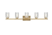 Elegant Lighting - LD7029W41SG - Five Light Wall Sconce - Cassie - Satin Gold and Clear