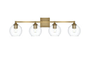 Elegant Lighting - LD7308W33SG - Four Light Wall Sconce - Eero - Satin Gold and Clear
