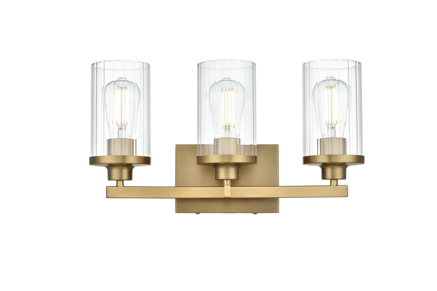 Elegant Lighting - LD7316W18SG - Three Light Wall Sconce - Thane - Satin Gold and Clear