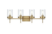 Elegant Lighting - LD7319W32SG - Four Light Wall Sconce - Taryin - Satin Gold and Clear