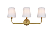 Elegant Lighting - LD7322W26SG - Three Light Wall Sconce - Senna - Satin Gold and White