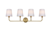 Elegant Lighting - LD7322W36SG - Four Light Wall Sconce - Senna - Satin Gold and White