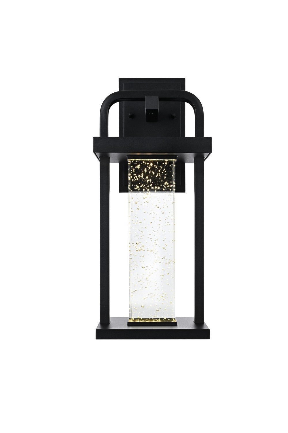 Elegant Lighting - OD602W15BK - LED Outdoor Wall Sconce - Uriah - Black and Clear