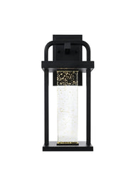 Elegant Lighting - OD602W15BK - LED Outdoor Wall Sconce - Uriah - Black and Clear