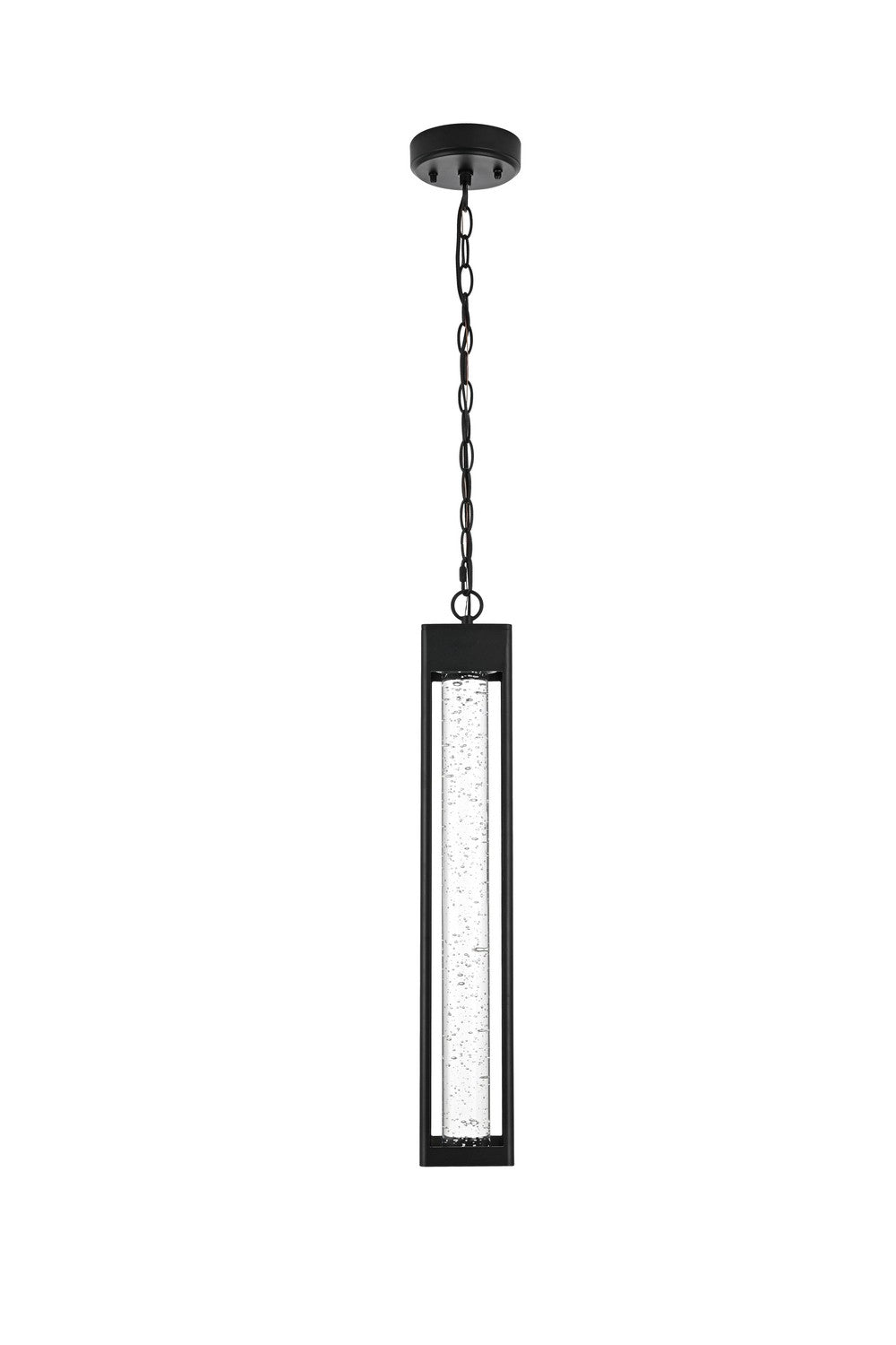 Elegant Lighting - OD604H23BK - LED Outdoor Pendant - Amaris - Black and Clear