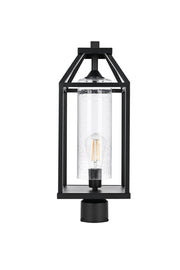 Elegant Lighting - OD606P21BK - One Light Outdoor Post Mount - Zora - Black and Clear