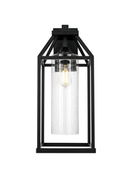 Elegant Lighting - OD606W24BK - One Light Outdoor Wall Sconce - Zora - Black and Clear