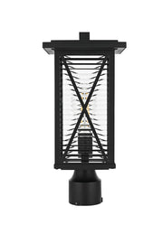 Elegant Lighting - OD607P16BK - One Light Outdoor Post Mount - Jada - Black and Clear