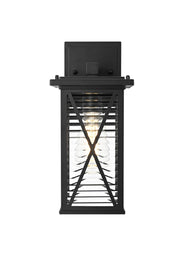 Elegant Lighting - OD607W12BK - One Light Outdoor Wall Sconce - Jada - Black and Clear