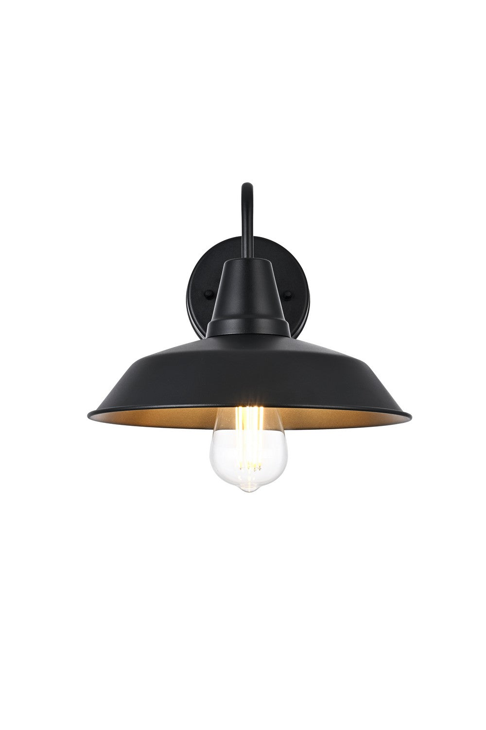 Elegant Lighting - OD610W13BK - One Light Outdoor Wall Sconce - Tinsley - Black and Clear
