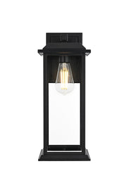 Elegant Lighting - OD611W17BK - One Light Outdoor Wall Sconce - Araceli - Black and Clear