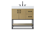 Elegant Lighting - VF29232MHB - Bathroom Vanity - Caroline - Honey Brown