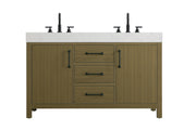 Elegant Lighting - VF60654DMCB - Bathroom Vanity - Nathan - Chestnut Brown