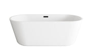 Elegant Lighting - BT10665GW-MBK - Soaking Bathtub - Odette - Glossy White
