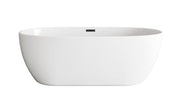 Elegant Lighting - BT10770GW-MBK - Soaking Bathtub - Allegra - Glossy White