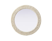Elegant Lighting - MR4B30LN - Mirror - Marlowe - Linen White