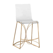 Gabby - SCH-151130 - Counter Stool - Angela - Antique Gold/Clear Acrylic