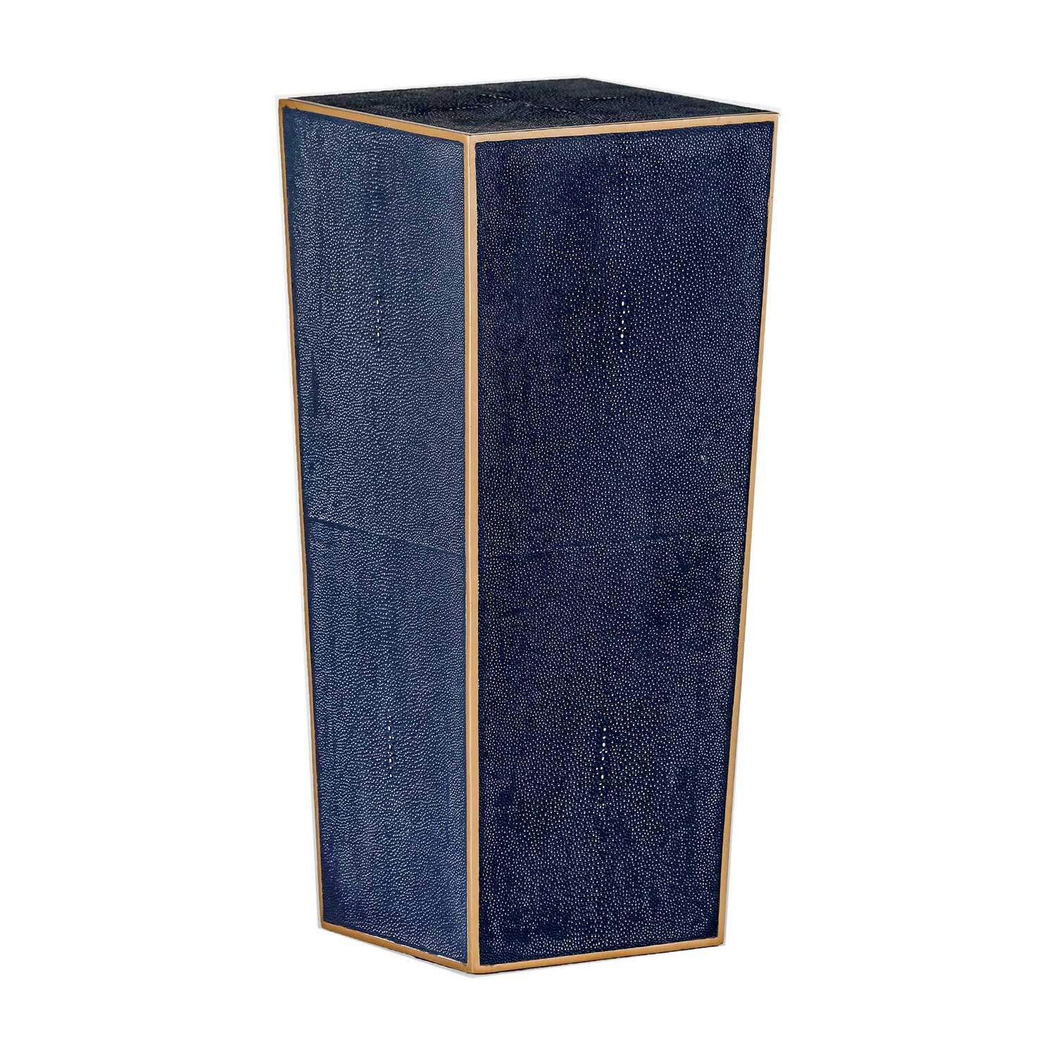 Gabby - SCH-152060 - Drinking Table - Cecil - Antique Gold|Navy Blue Faux Shagreen