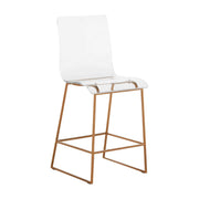 Gabby - SCH-151140 - Counter Height Stool - King - Antique Gold|Clear Acrylic