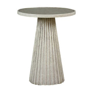 Gabby - SCH-153900 - Side Table - Kingsley - Textured Distressed Antique White|Antique Mirror