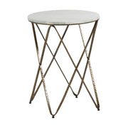 Gabby - SCH-159015 - Side Table - Phoenix - Vintage Gold|Feather Green Marble