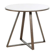 Gabby - SCH-163375 - Side Table - Rylan - Brushed Copper|Roman White Marble