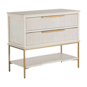 Gabby - SCH-165070 - Nightstand - Riggs - Stained Gold|Distressed Antique White