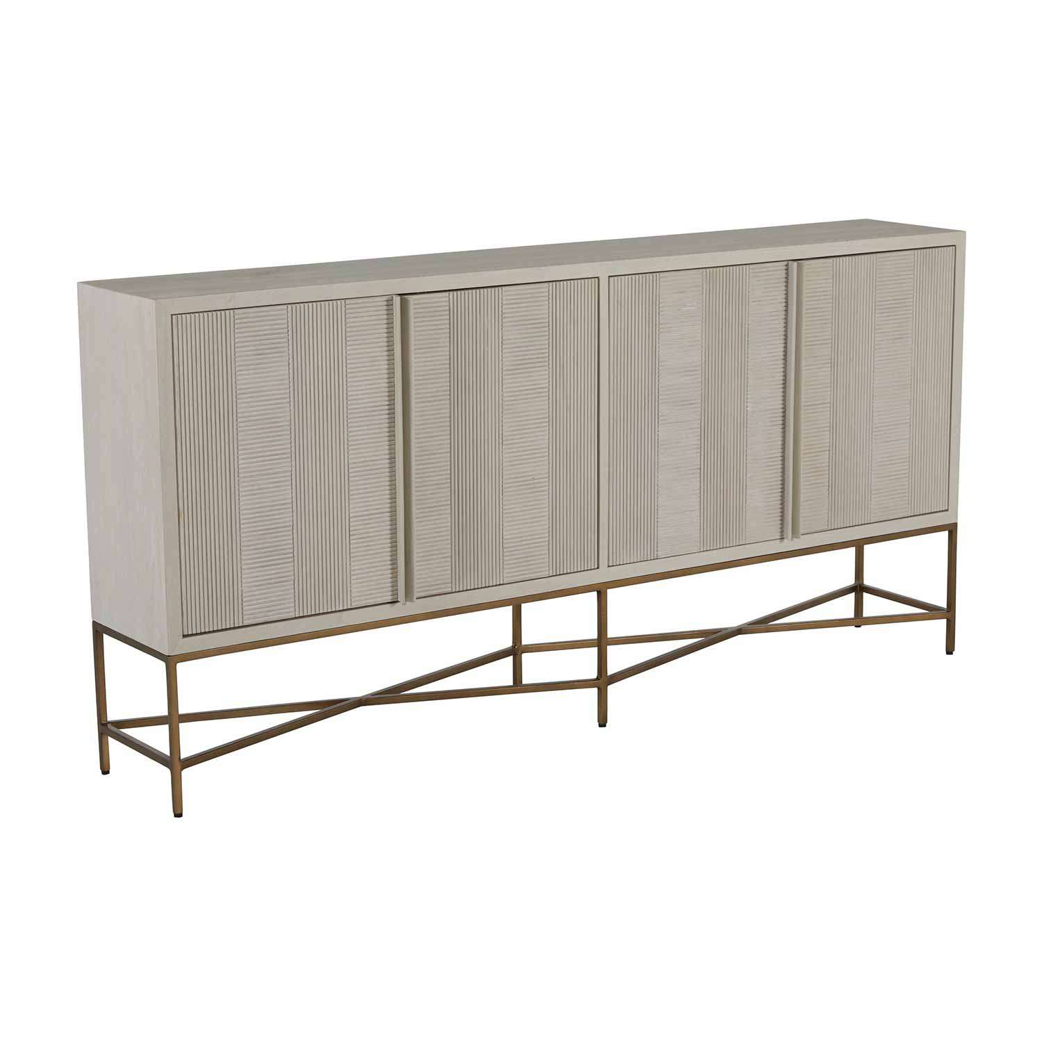 Gabby - SCH-165075 - Sideboard - Carol - Cerused White|Stained Brass