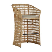 Gabby - SCH-166345 - Bar Stool - Libby - Natural Rattan|Dark Gray Metal|Vienna Custard