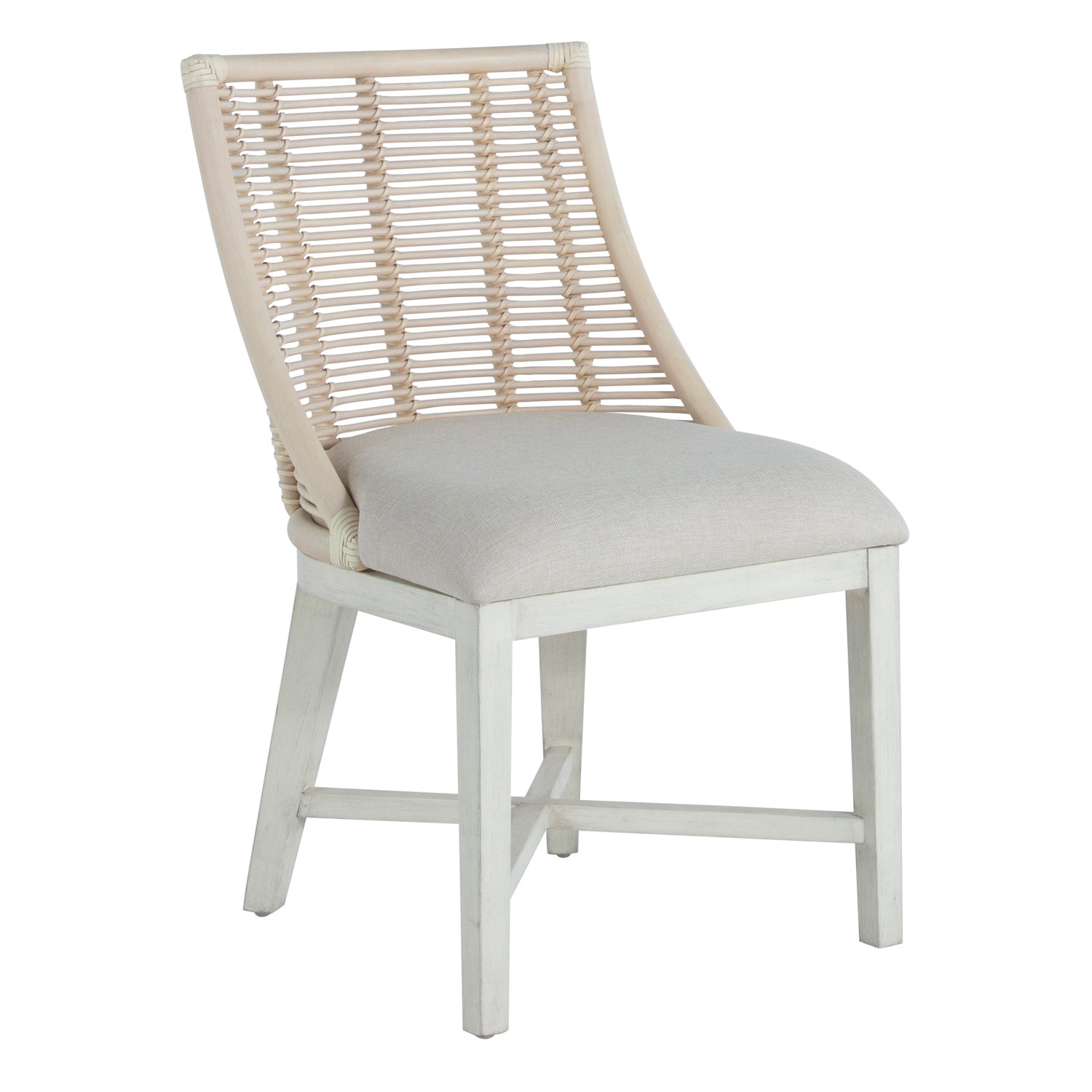 Gabby - SCH-166350 - Dining Chair - Hamlet - White Rattan|White Leather|Vienna Custard|Sesame White