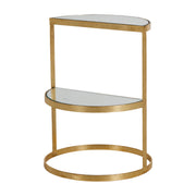 Gabby - SCH-169180 - Side Table - Emmanuel - Royale Leaf|Antique Mirror