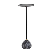 Gabby - SCH-169200 - Drinking Table - Nelle - Gunpowder Black|Muted Gold|Galaxy Gray Marble