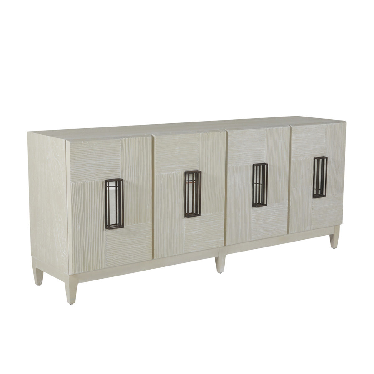 Gabby - SCH-169320 - Cabinet - Tilden - Cerused White|Antique Bronze|Antique Mirror