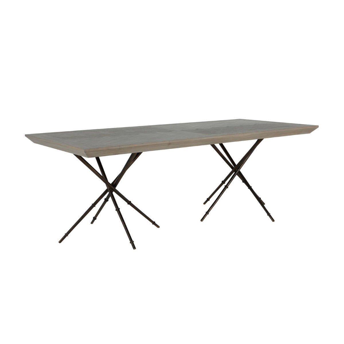 Gabby - SCH-169355 - Dining Table - Davenport - Cerused Natural Gray|Antique Bronze