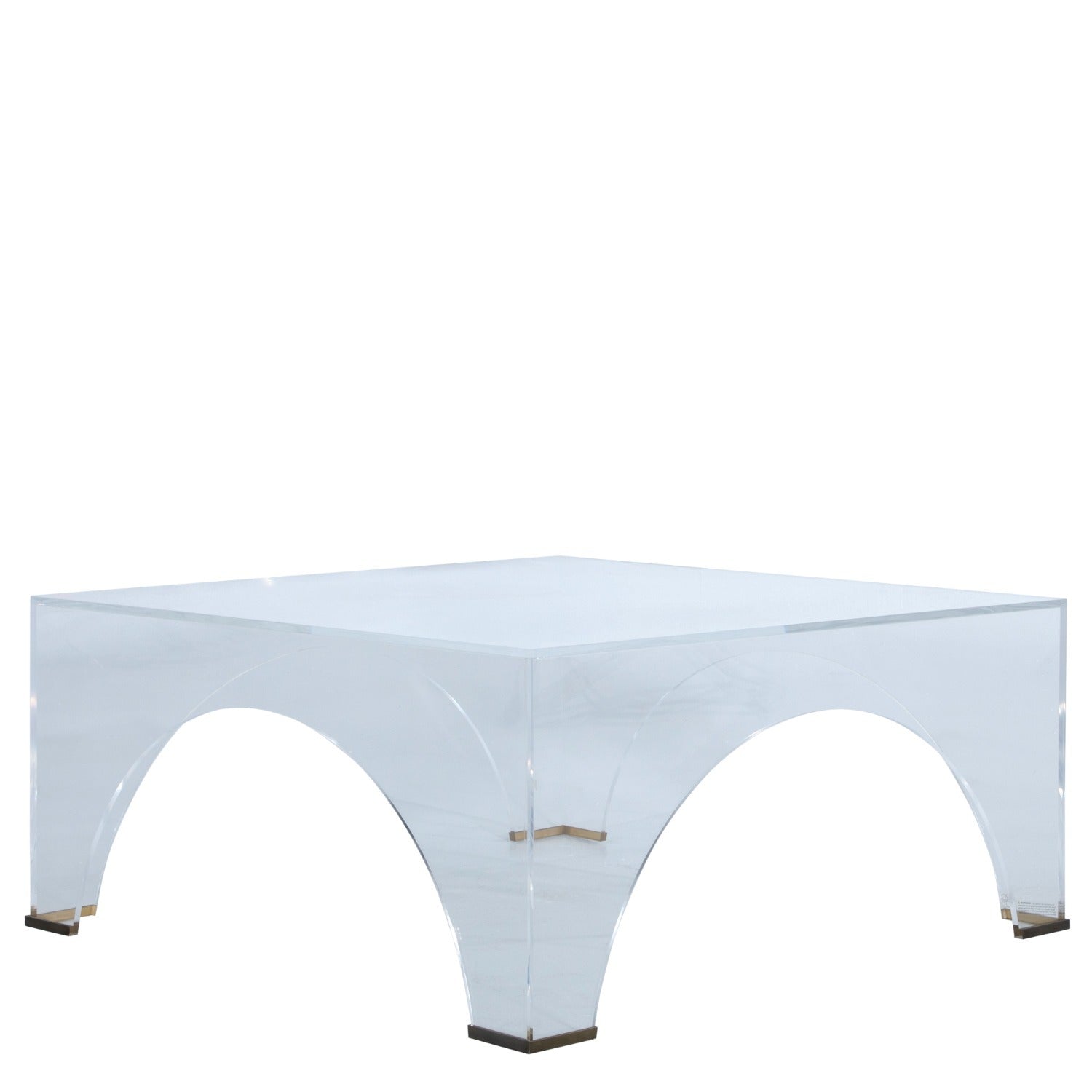 Gabby - SCH-170120 - Coffee Table - Cindy - Clear Acrylic|Brushed Brass