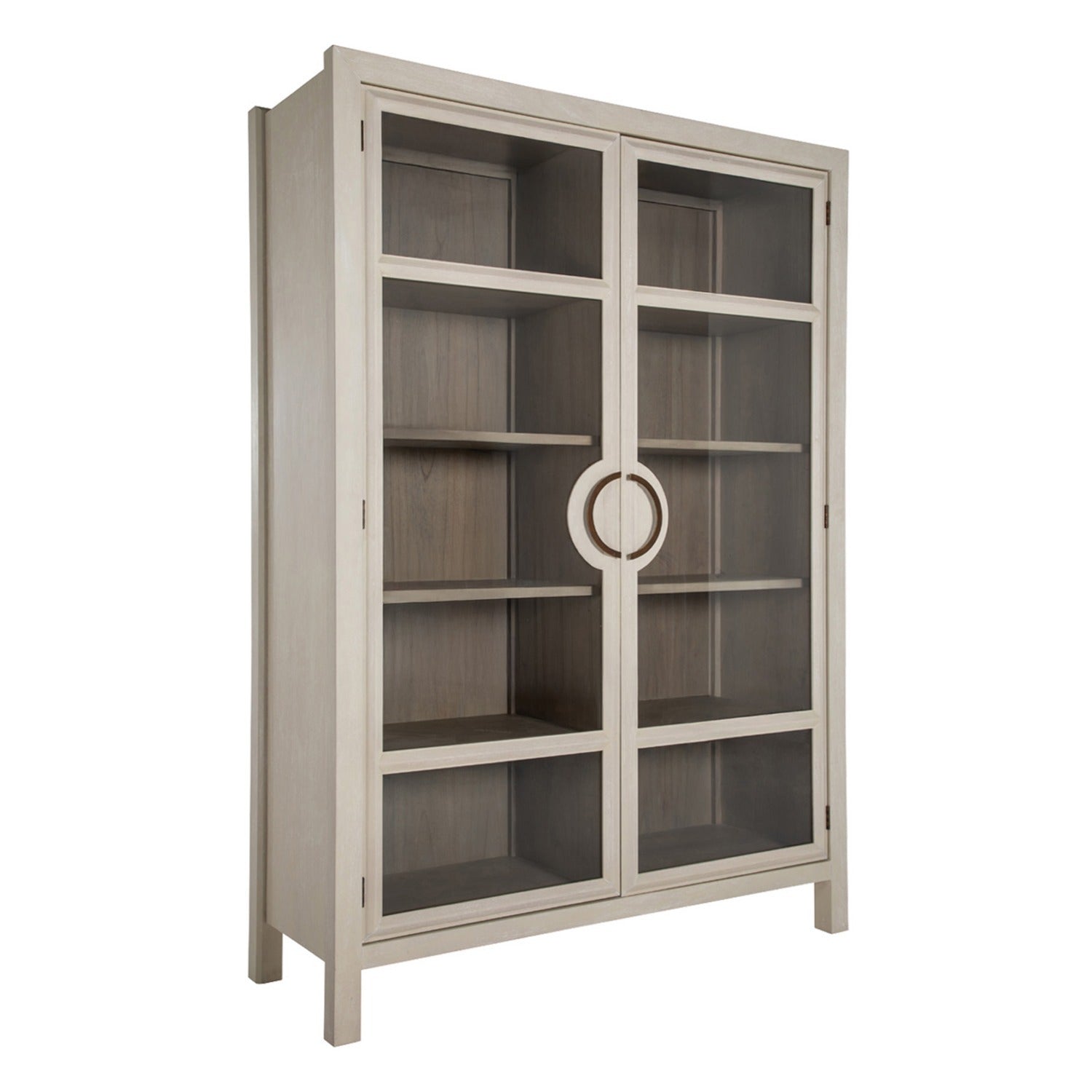 Gabby - SCH-170190 - Cabinet - Elias - Cerused White|Natural Bay|Antique Bronze