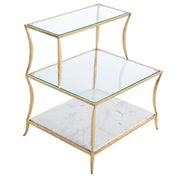 Gabby - SCH-170325 - Side Table - Hirsch - Royale Leaf|Specked White Marble