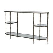 Gabby - SCH-170370 - Console Table - Wyeth - Antique Nickel|Tempered Glass