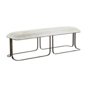 Gabby - SCH-175031 - Bench - Orson - Natural Ivory Hide|Antique Dark Bronze