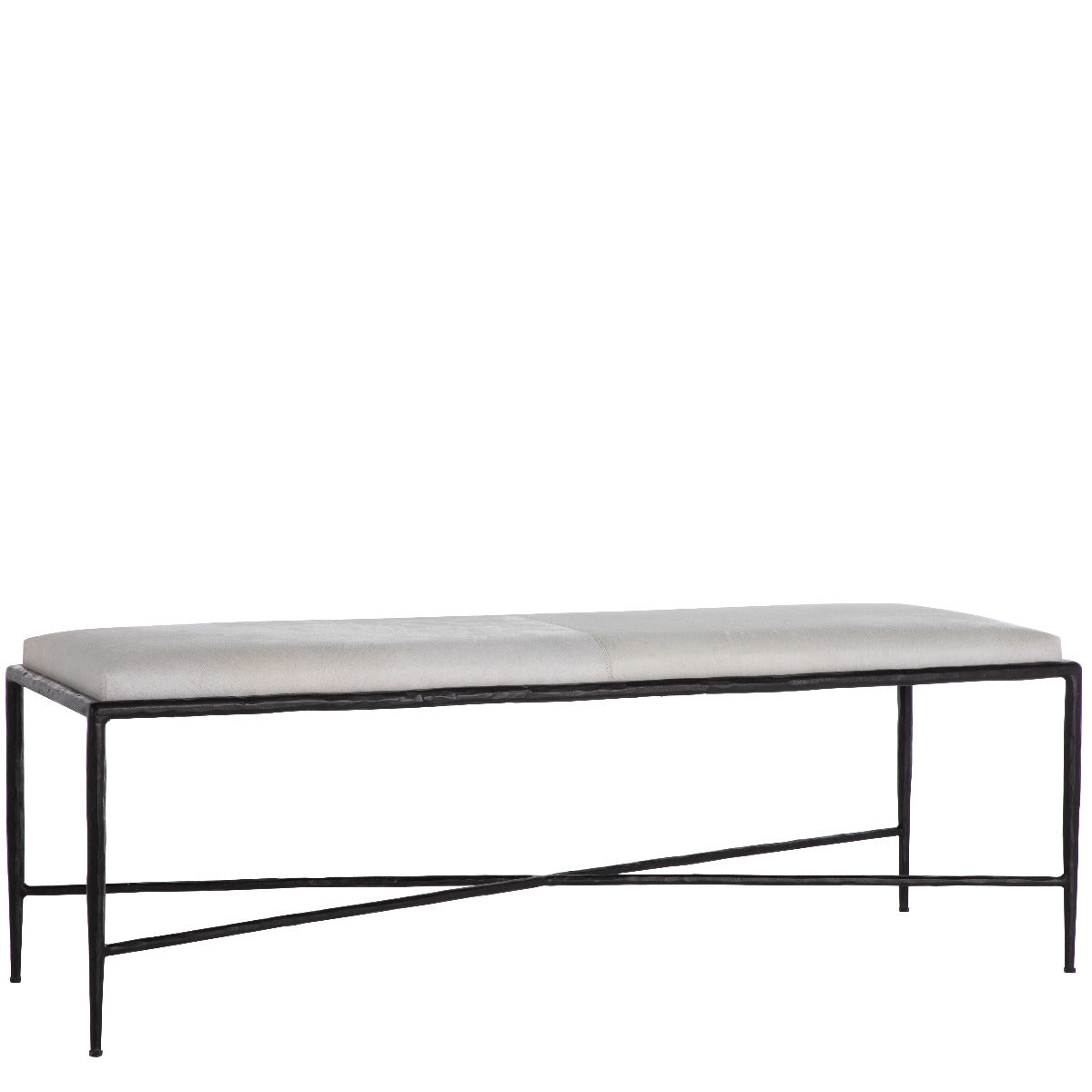 Gabby - SCH-175065 - Bench - Devoe - Natural Ivory Hide|Gunmetal Bronze