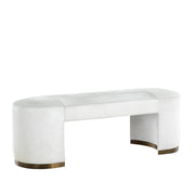 Gabby - SCH-175169 - Bench - Lucius - Antique Brass|Natural Ivory Hide