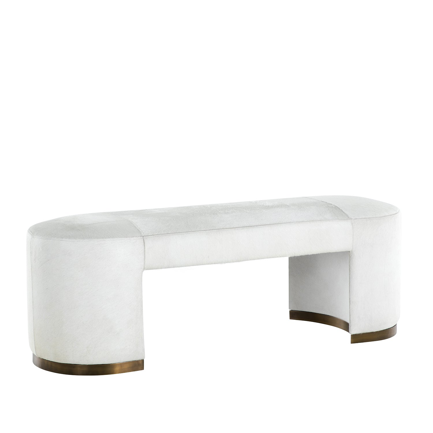 Gabby - SCH-175169 - Bench - Lucius - Antique Brass|Natural Ivory Hide
