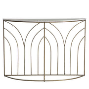 Gabby - SCH-175199 - Console Table - Valera - Antique Aged Brass|White Banswara Marble
